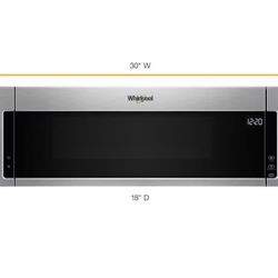 Whirlpool slim, low profile microwave 