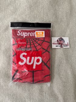 Supreme Hanes Spiderman Boxer Briefs Red