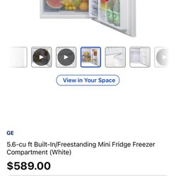 GE Freestanding Mini Fridge