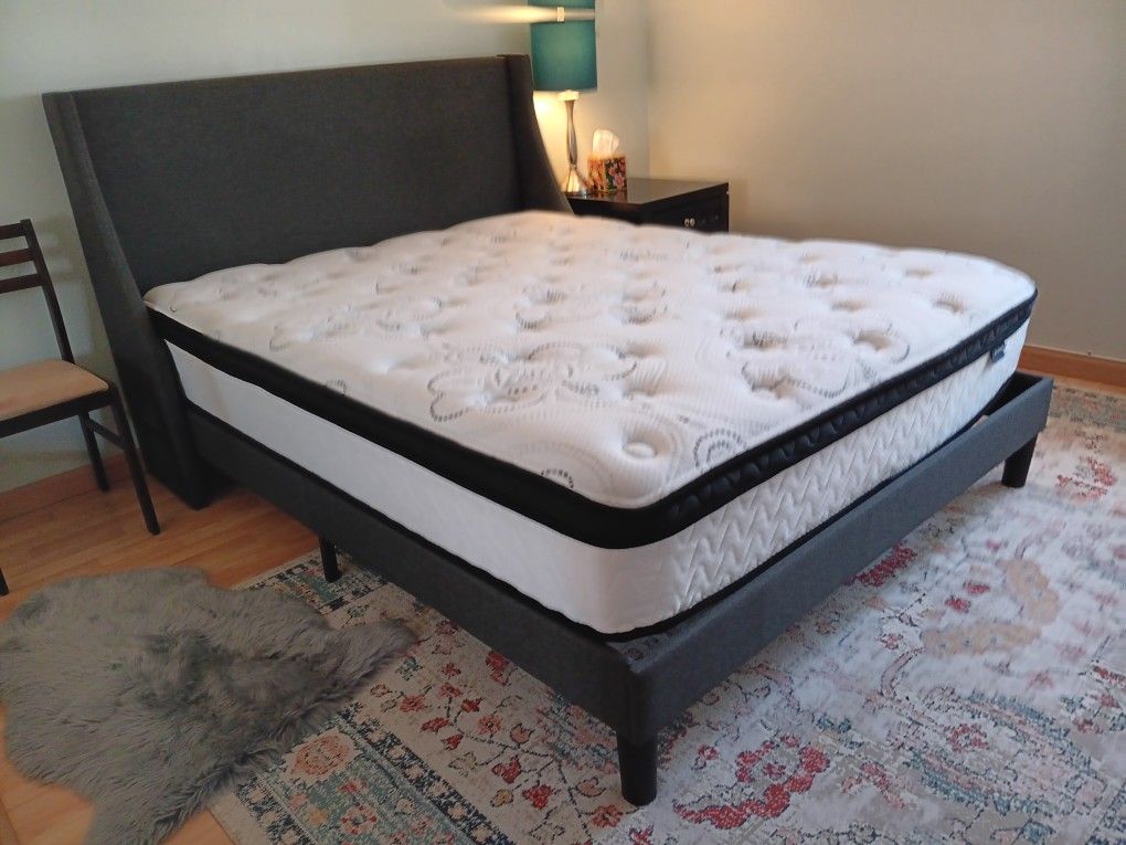 Queen Mattress and Bed Frame