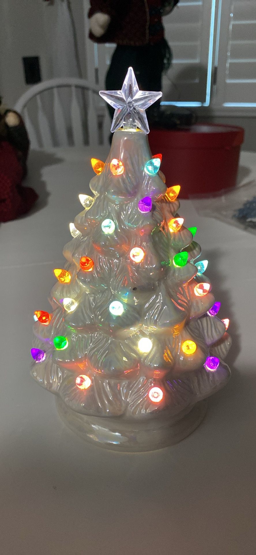 Vintage Christmas Lights Up Tree