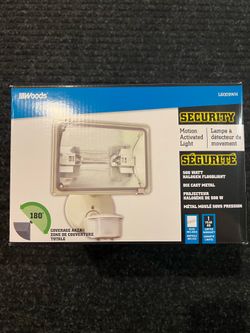 Motion Activated Halogen 500 Watt Security Light In White