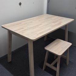 Kitchen table 125x74 cm BIRCH W/ 2 Chairs 