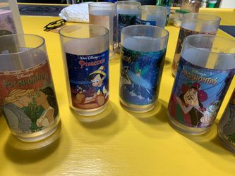 Vintage 1994 Walt Disney  Collector Series Cups Glasses From Burger King