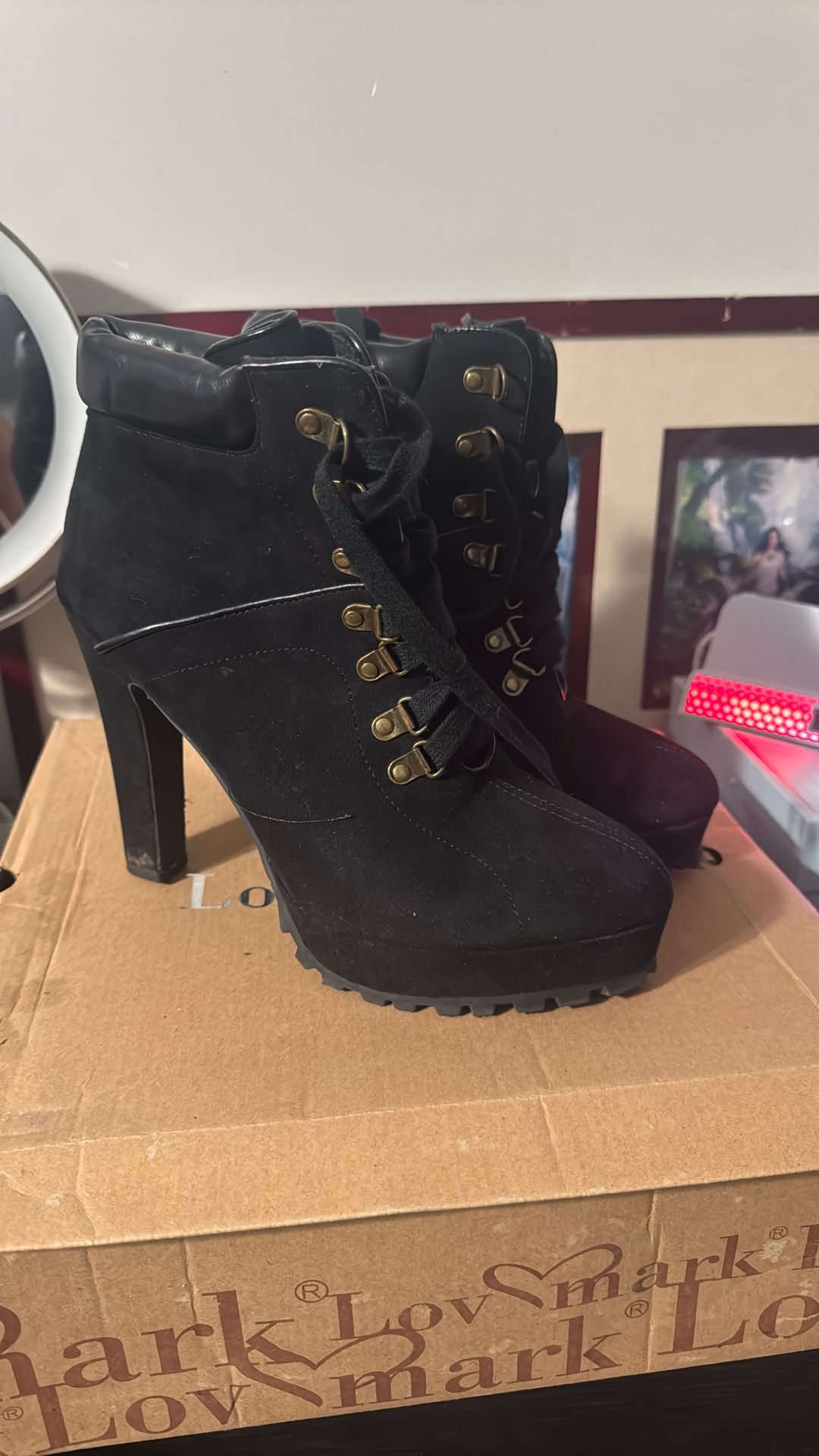 Black Heel Boot Size 9