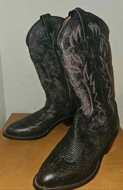 Stunning Vintage Tony Lama Bull Hide Cowboy Boots - Mens Size 8 - Used - Very Good Condition