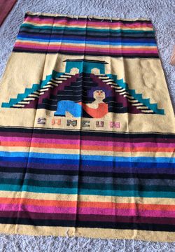 Multi-Color Indian Blanket 84”X 48” .