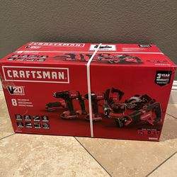 CRAFTSMAN 8-Tool Power Tool Combo Kit with Soft Case (2-Batteries Included and Charger Included)