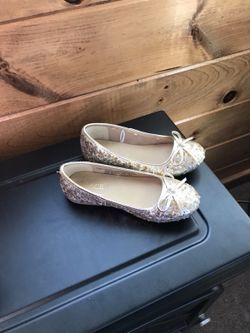 Size 12 Carter’s gold & sequined flats