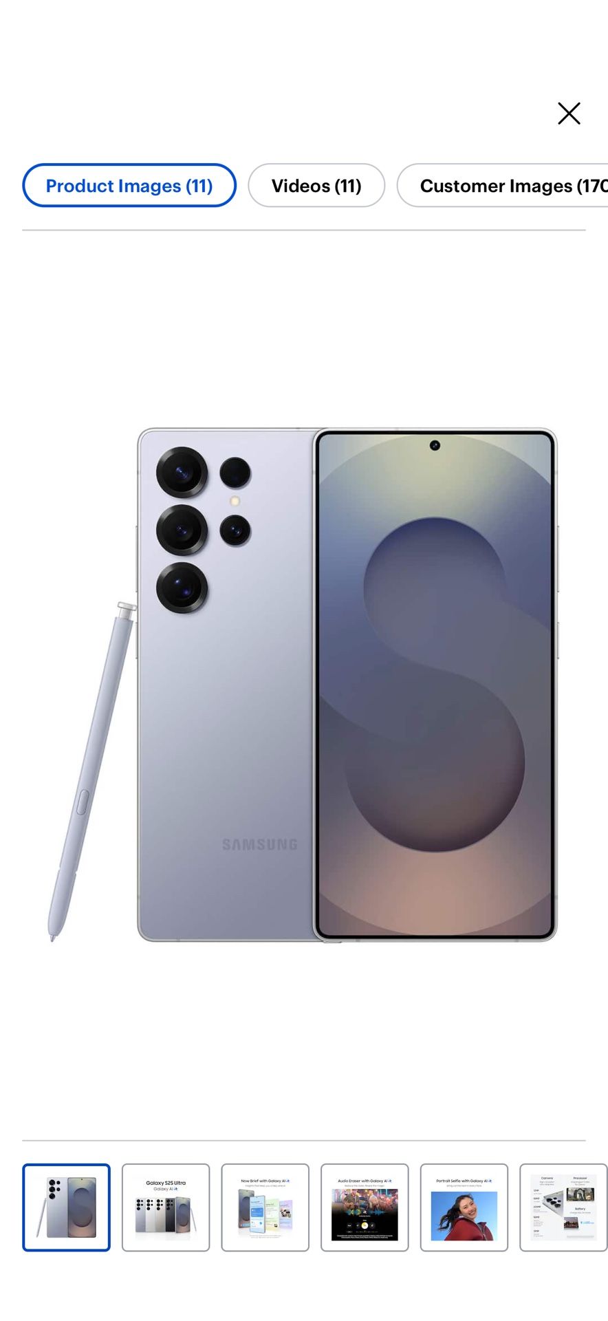 Samsung Galaxy S25 ultra 256 factory unlocked silver titanium blue