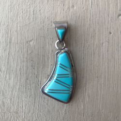 Sterling Silver Turquoise Pendant 