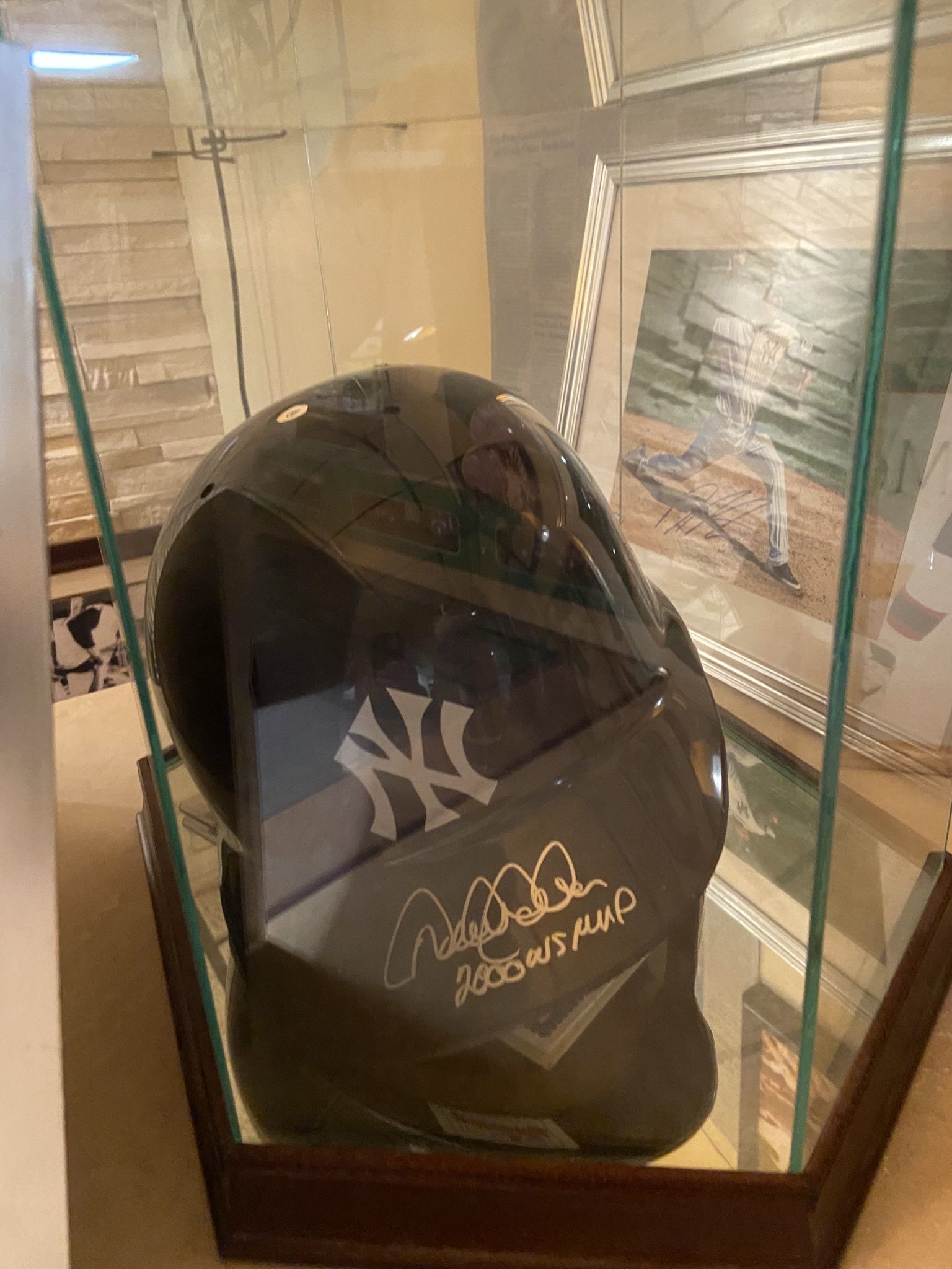 Derek Jeter Signed Helmet And Bat. Steiner