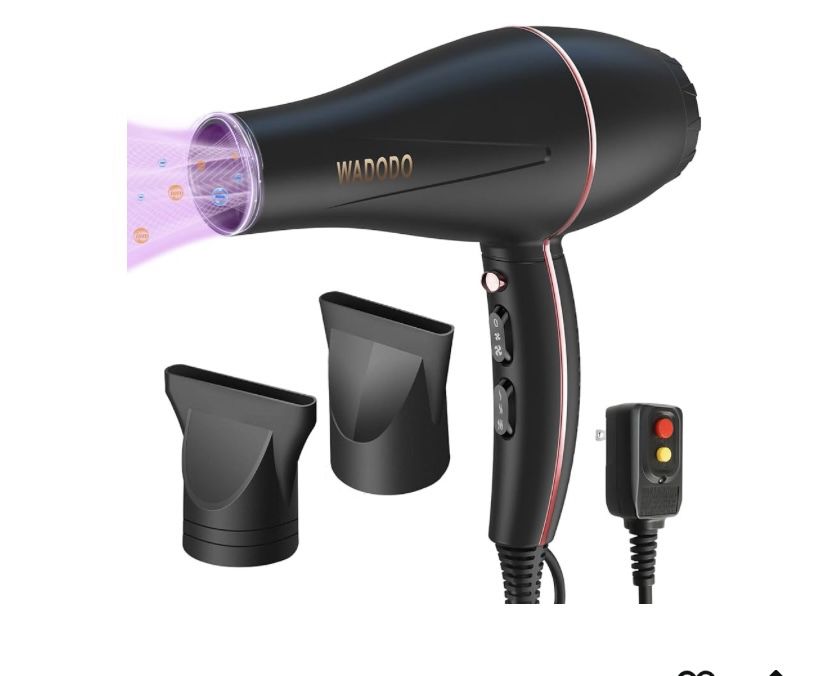 WADODO Ionic Hair Dryer, 2200W Professional Blow Dryer Fast Drying Travel AC Motor Constant Temperature Low 