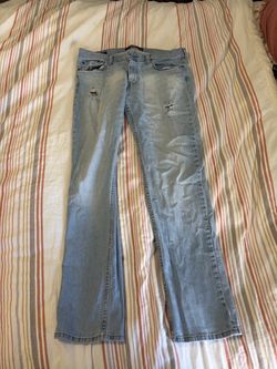 Hollister Light Wash Distressed Flare Jeans