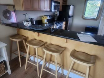 Wood Stools (Set Of 4)