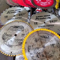 10" Miter/Table Saw Blades Most Are New