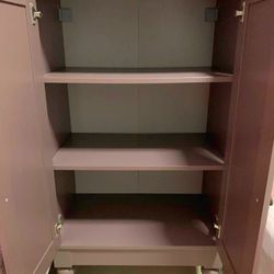 Dark purple dresser shelves organizer armoire chest  