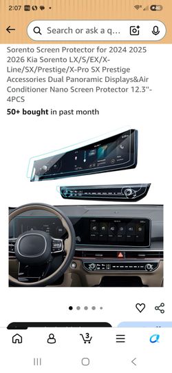 Kia Sorento 12.3" Nano Screen Protector 4-Pack