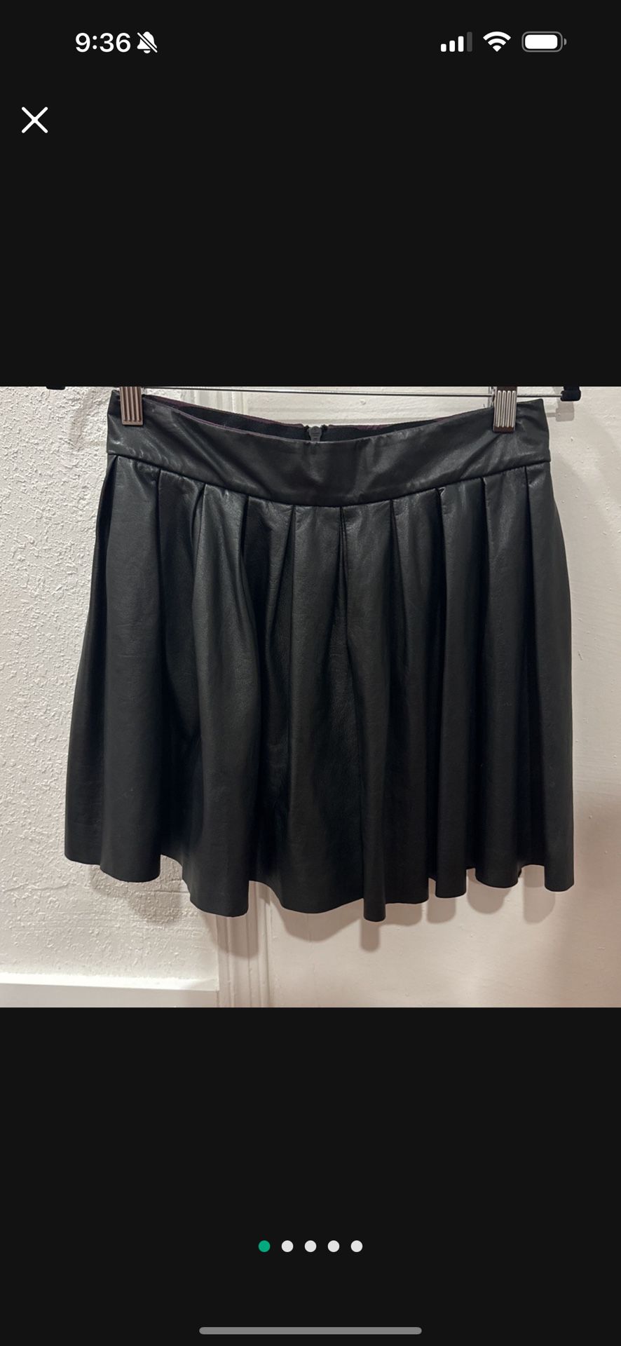 Alice & Olivia Leather Skirt