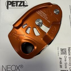Petzel NEOX belay device - Orange. Rock climbing