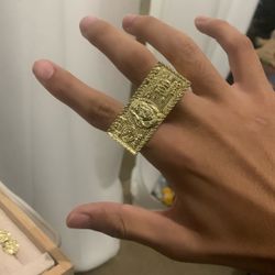 Gold Double Finger Ring