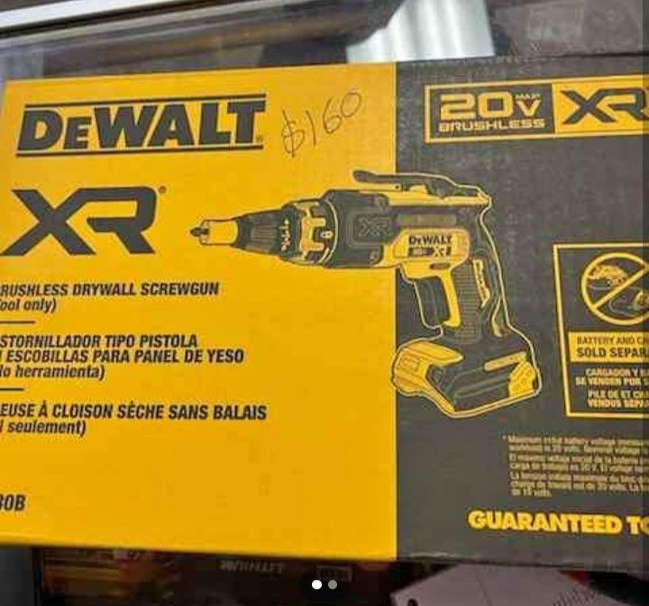 DeWalt New Drywall Screw gun XR Brushless