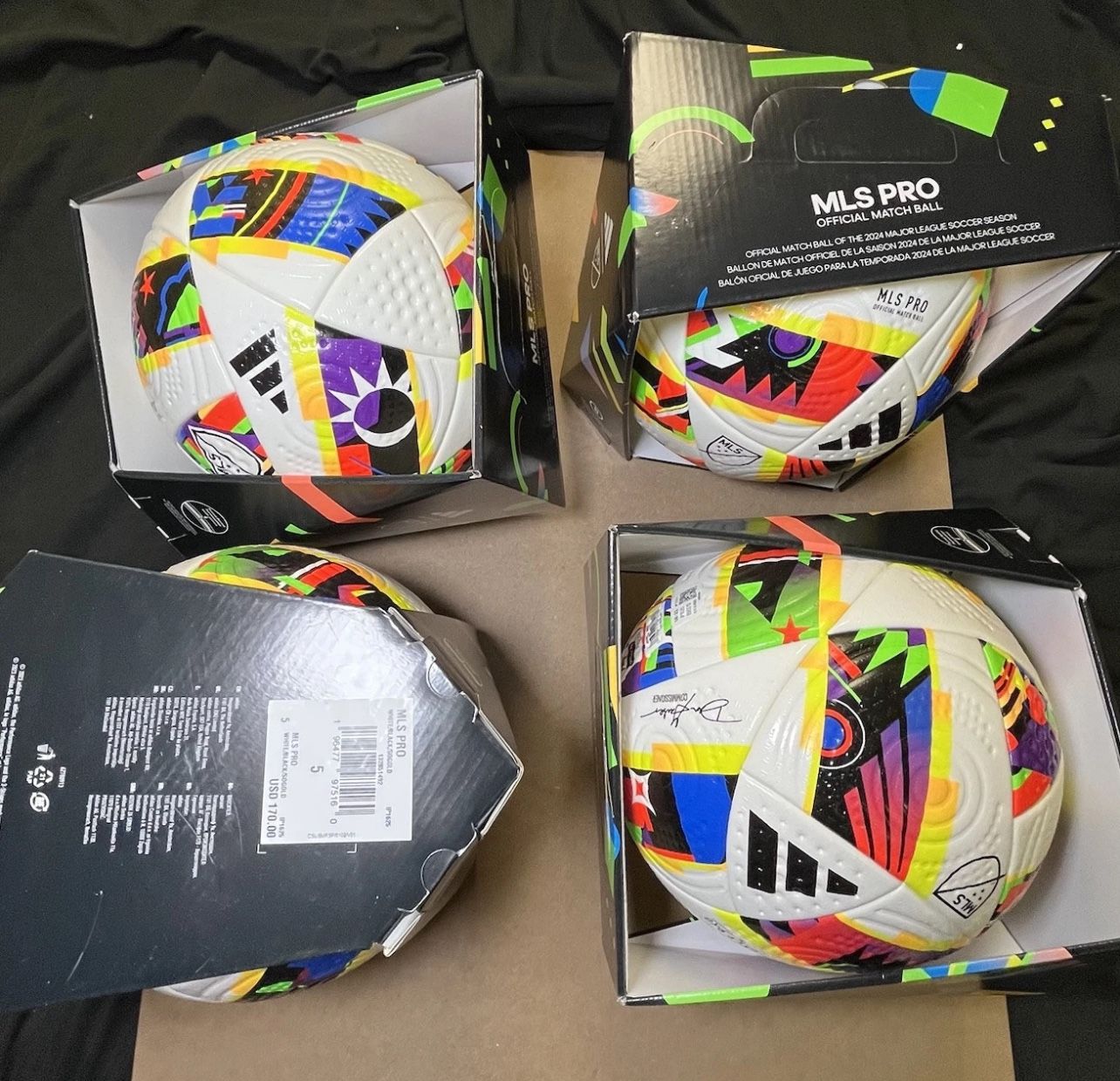 Lot Of 4 Adidas MLS Pro 2024 Official Match Ball Size 5 $170 Retail IP1625