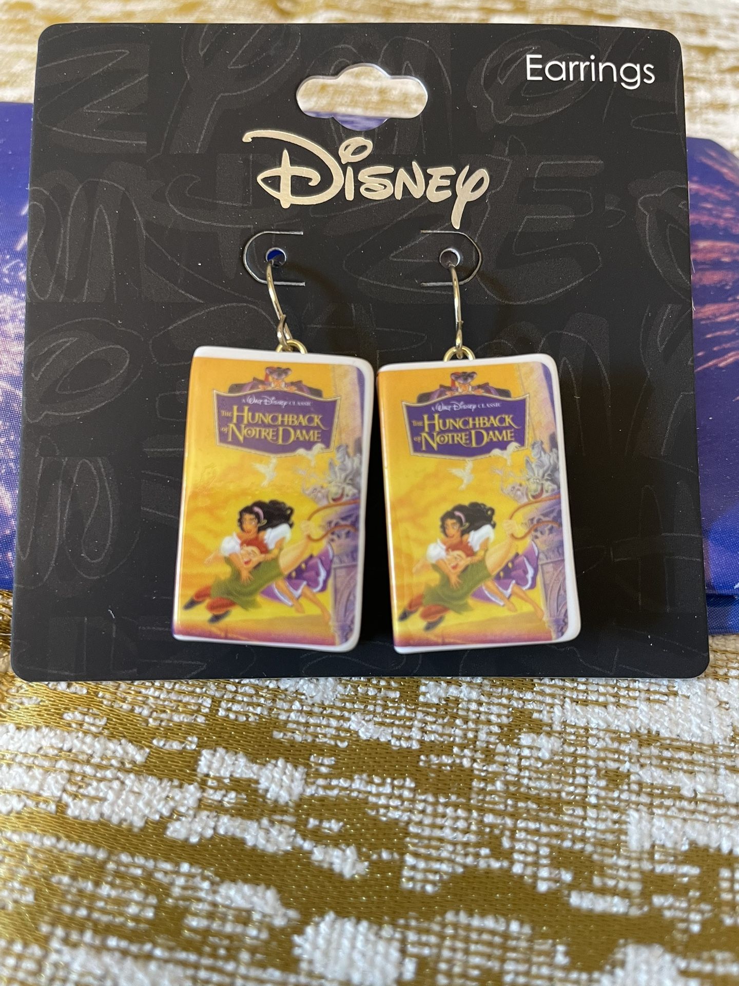 Disney The Hunchback Of Notre Dame VHS Drop Earrings