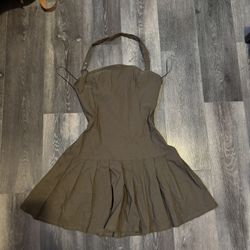 Olive Green Skirt Dress 