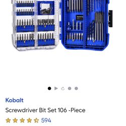 New Kobalt 106 Piece Drill/impact Bit Set