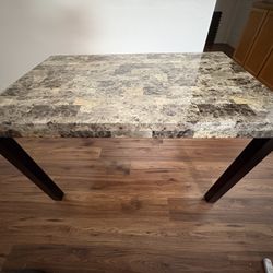 Marble-Design Table with 4 Chairs – $100