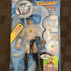 WWF Back Talking Slammer Series 3 The Rock World Wrestling Federation Figure new