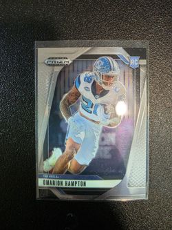 OMARION HAMPTOM TAR HEELS PRIZM CHARGERS ROOKIE PANINI NFL SPORTS CARD!