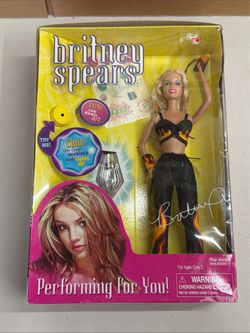 Britney Spears Performing For You Doll! Flames Costume - Play Along 2001 - NIB!!
