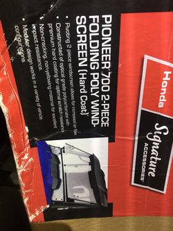 Pioneer 700 2-Piece Folding Poly Windscreen (Hard Coat)