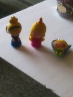 3 Rubber Princess keychains