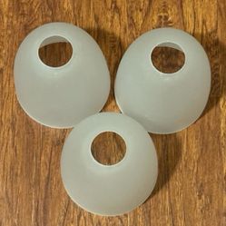 Box of 3, Frosted White Glass Shade Light Covers 
