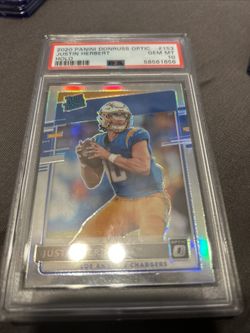 2020 Panini Donruss Optic #153 JUSTIN HERBERT Rated Rookie Holo PSA 10 GEM MT