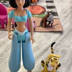 Vintage 1992 Disney Aladdin Princess Jasmine & Rajah Tiger