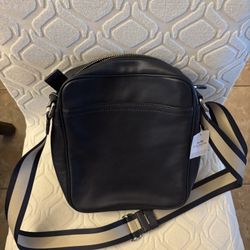 Coach Black Leather Messenger Bag