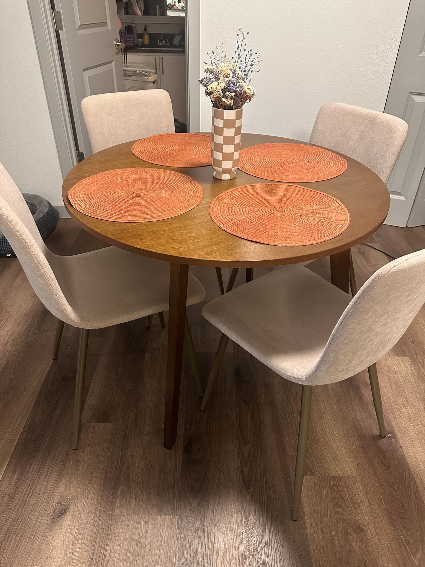 Wooden Table With Chairs