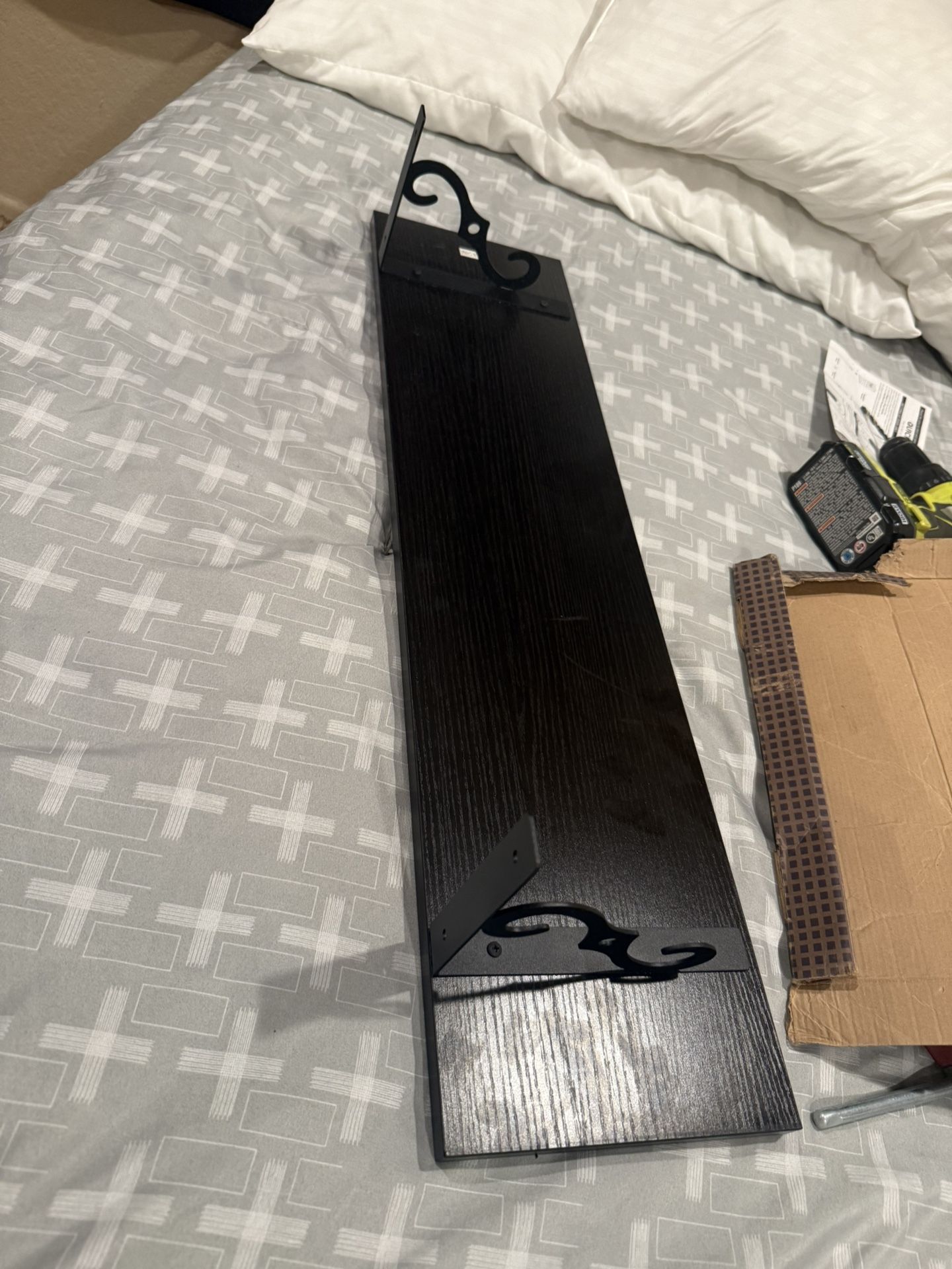 Two Black Shelves