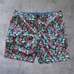 Tommy Bahama Mens XXL Swim Trunks Tropical Leaf Floral Board Shorts Lined 2XL