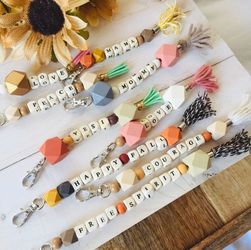 Personalized Beaded Keychain