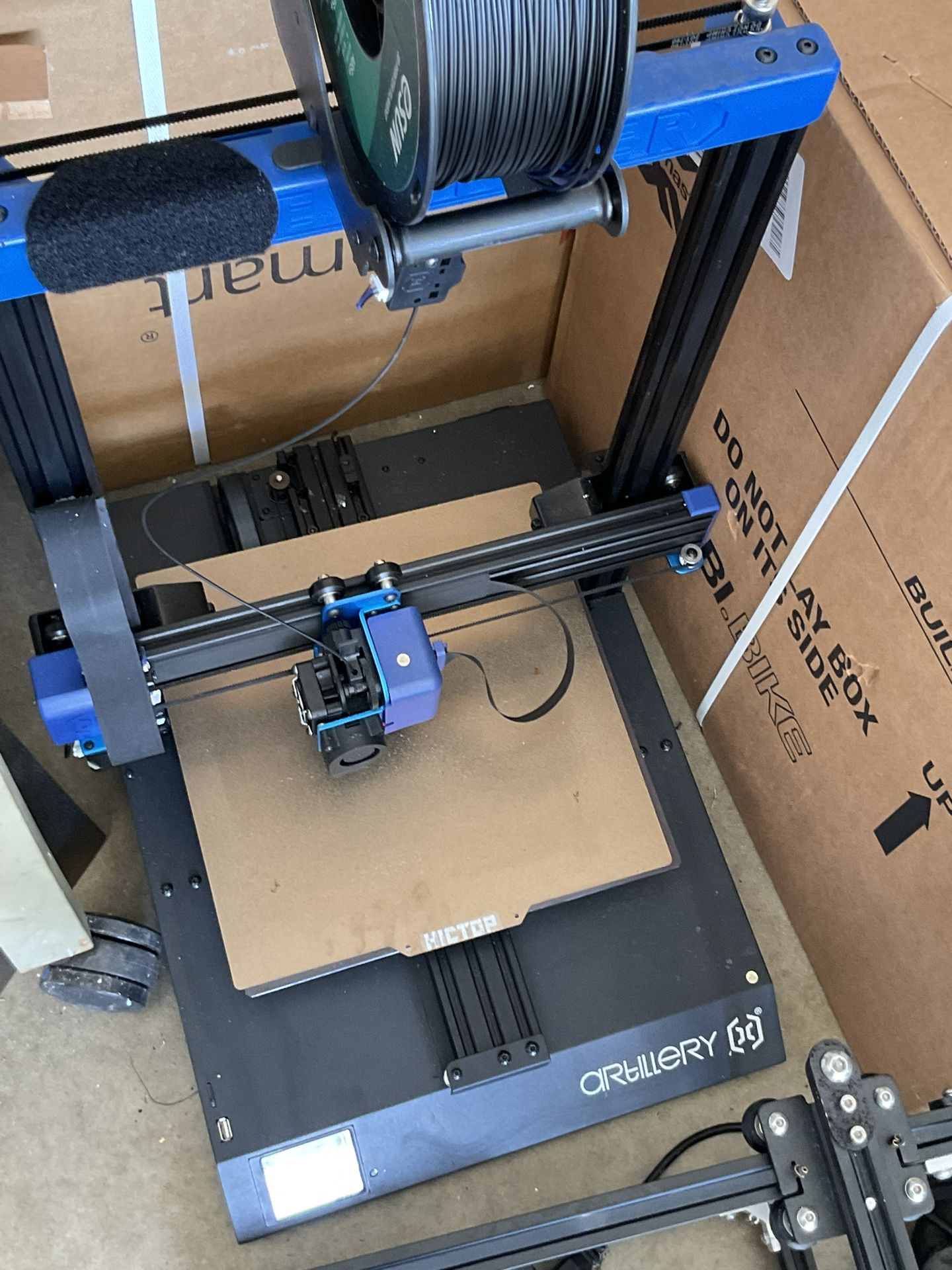Artillery Sidewinder X2 3D Printer. Glass Bed Broken.