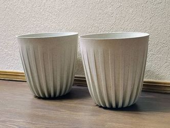Brown Speckled Beige Resin Heavy Duty 12in Flower Pot