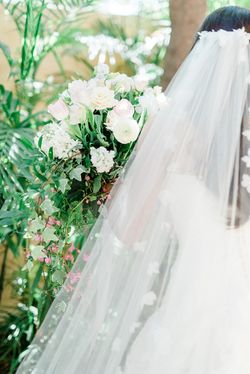 Wedding Veil with Flowers