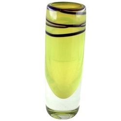 Decorative Neon vortex Murano glass hand blown vase vintage