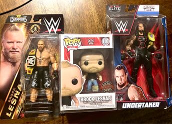 WWE Undertaker/ Brock Lesnar Figures &  Funko POP
