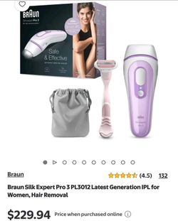 Braun Silk Expert Pro 3 - Lilac/White IPL Laser Kit - Hair Removal - Like New!